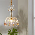 Vintage Crystal Teardrop Pendant Light