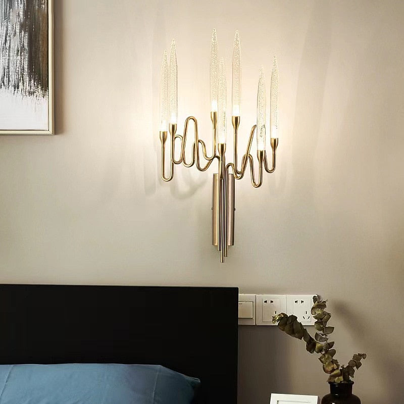 Modern Crystal Candelabra Wall Light