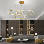 Moderne Metallring-Pendelleuchte