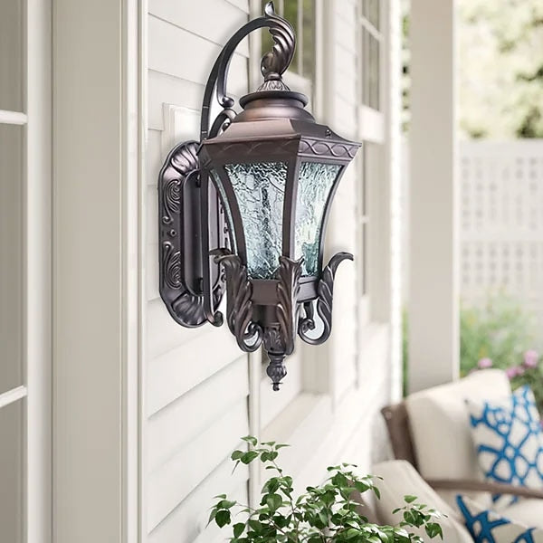 Vintage Glass Lantern Wall Light