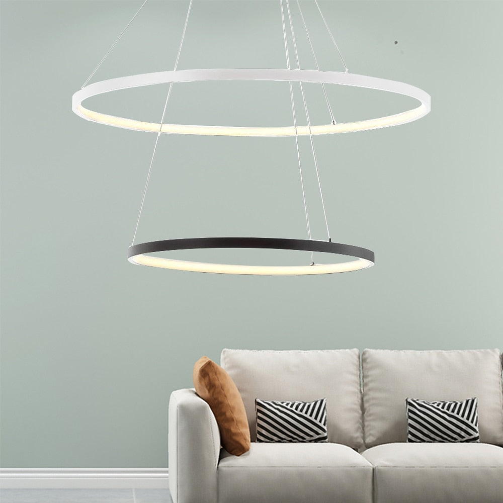 Modern Metal Ring Pendant Light