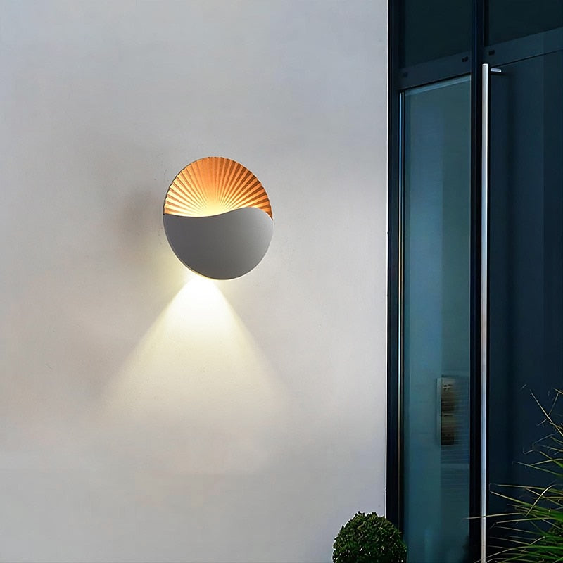 Modern Metal Half-Moon Wall Light