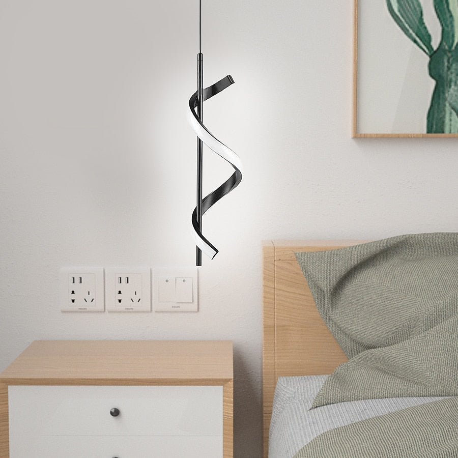 Modern Metal Spiral Pendant Light