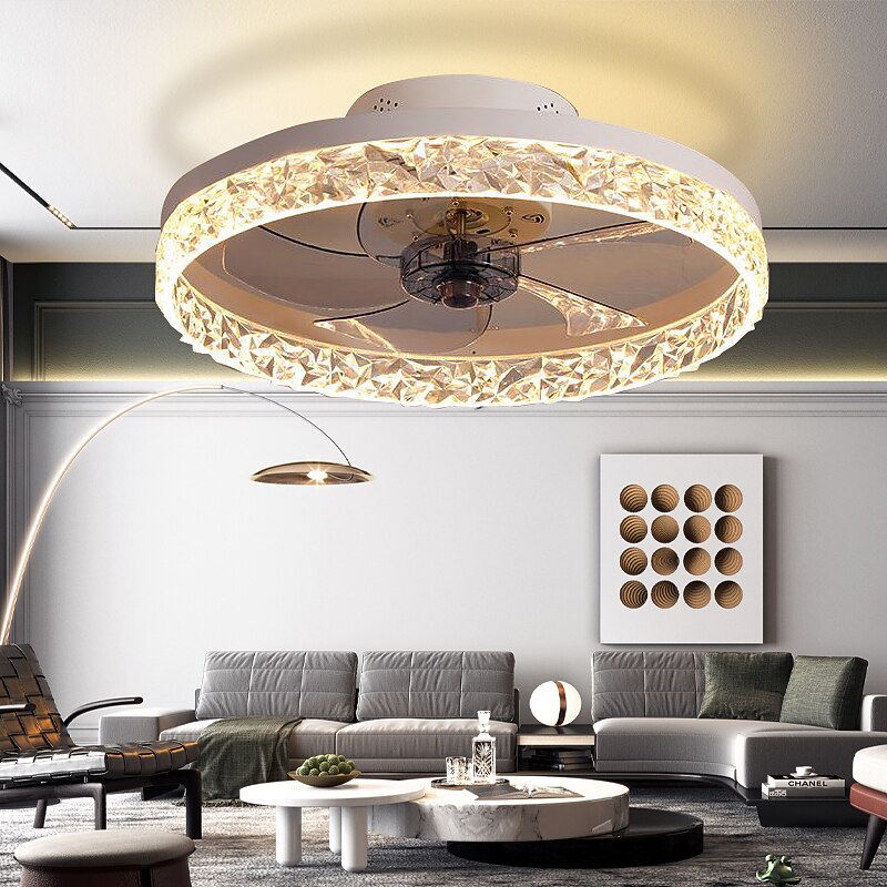 Modern Metal Ring-Fan Ceiling Fan Light