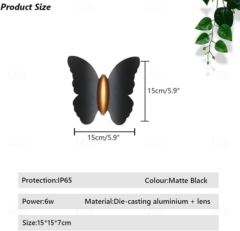 Modern Metal Butterfly Wall Light