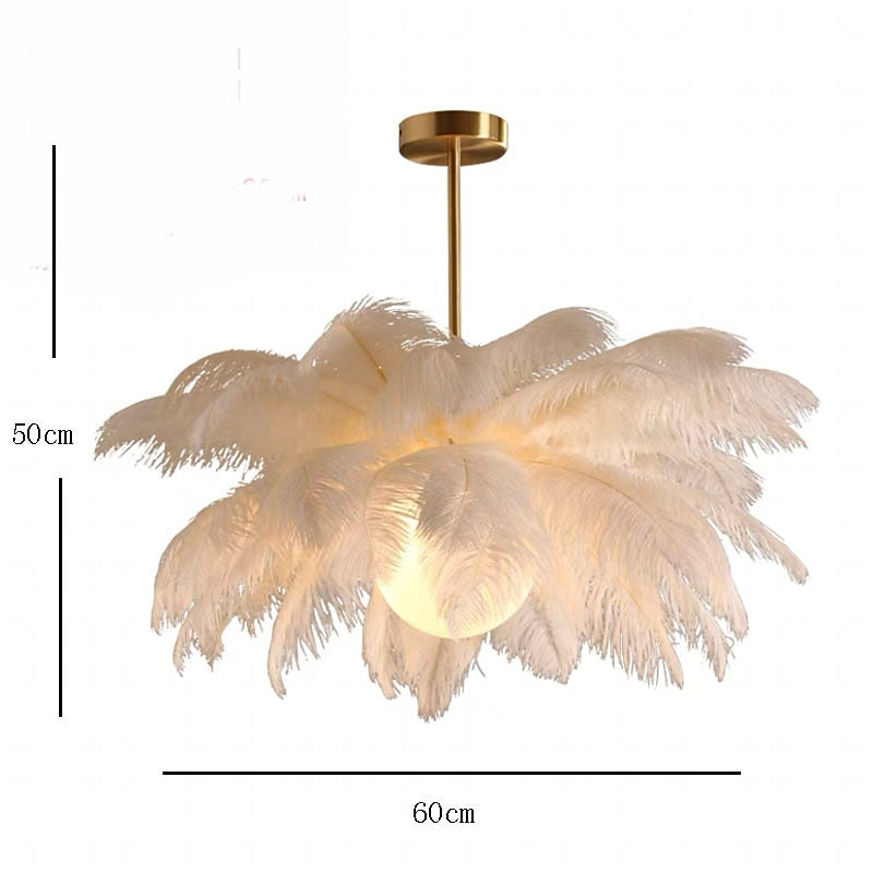 Glam Feather Feather Pendant Light