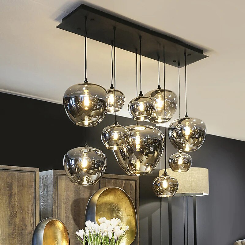 Modern Glass Globe Pendant Light