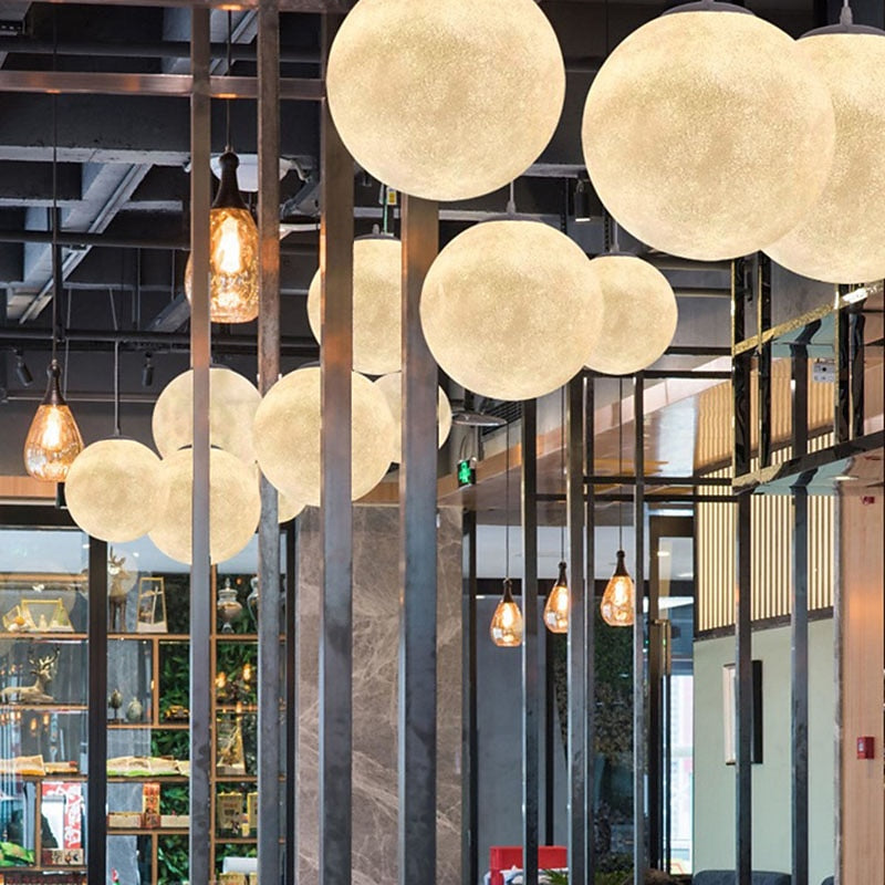 Modern Metal Moon Ceiling Light