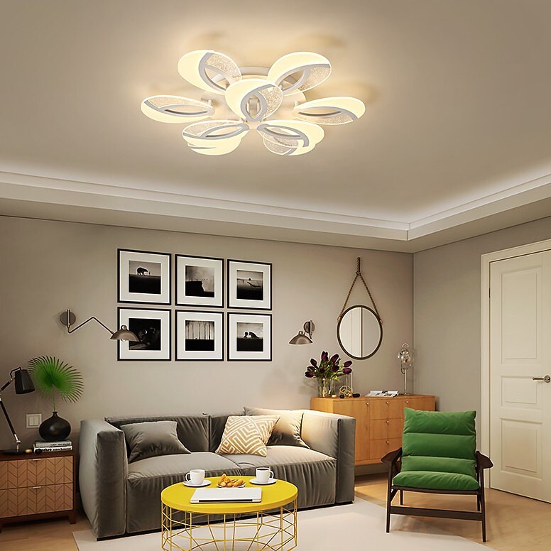 Modern Acrylic Ring-Cluster Ceiling Light