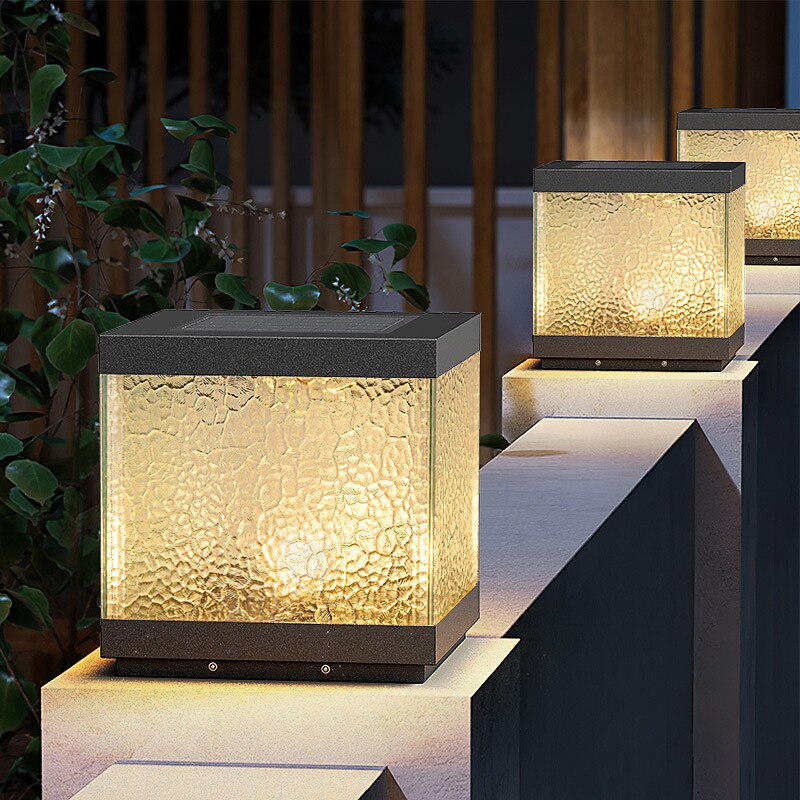 Modern Metal Square Post Light