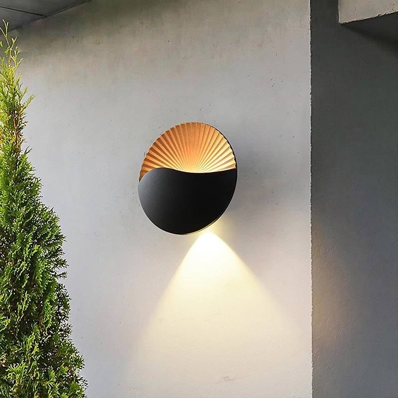 Modern Metal Half-Moon Wall Light