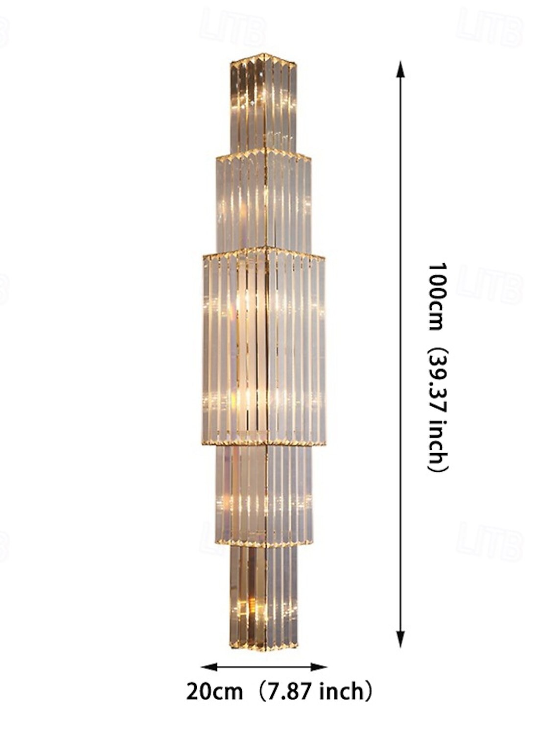 Glam Crystal Linear Wall Light