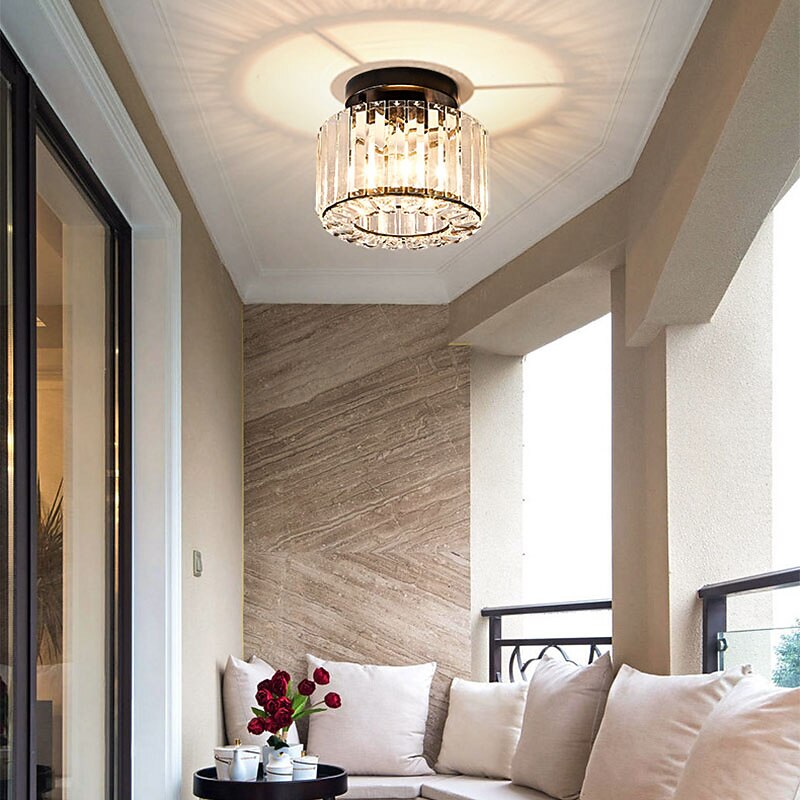 Glam Crystal Drum Ceiling Light