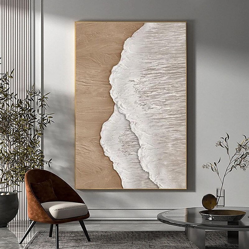 Neutral Coastal Wave Diptych