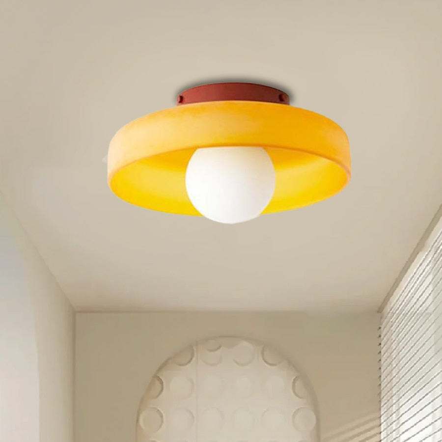 Industrial Glass Disc Ceiling Light