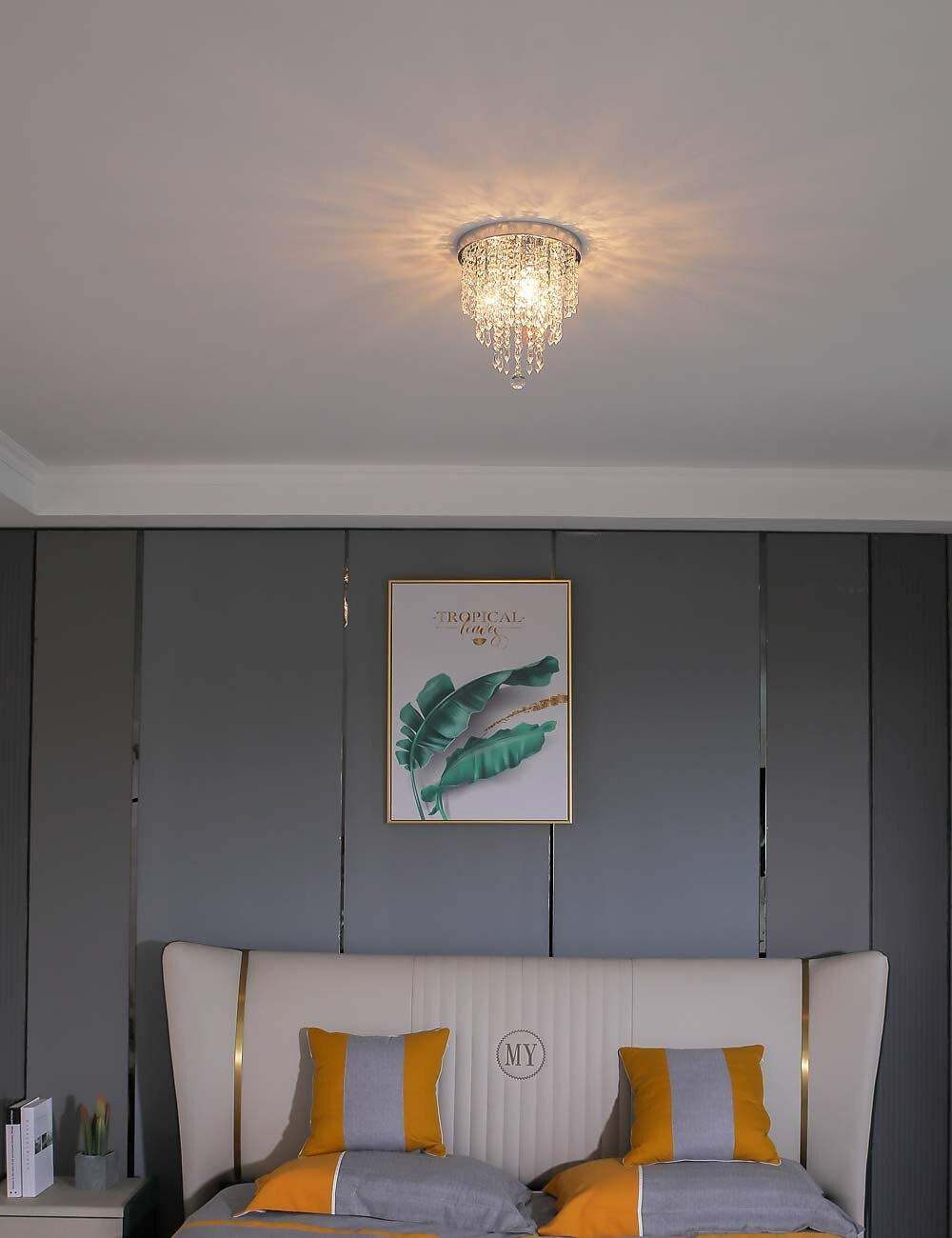 Glam Crystal Drum Ceiling Light