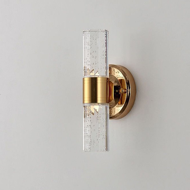 Modern Crystal Cylinder Vanity Light