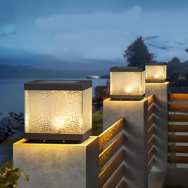 Modern Metal Square Post Light