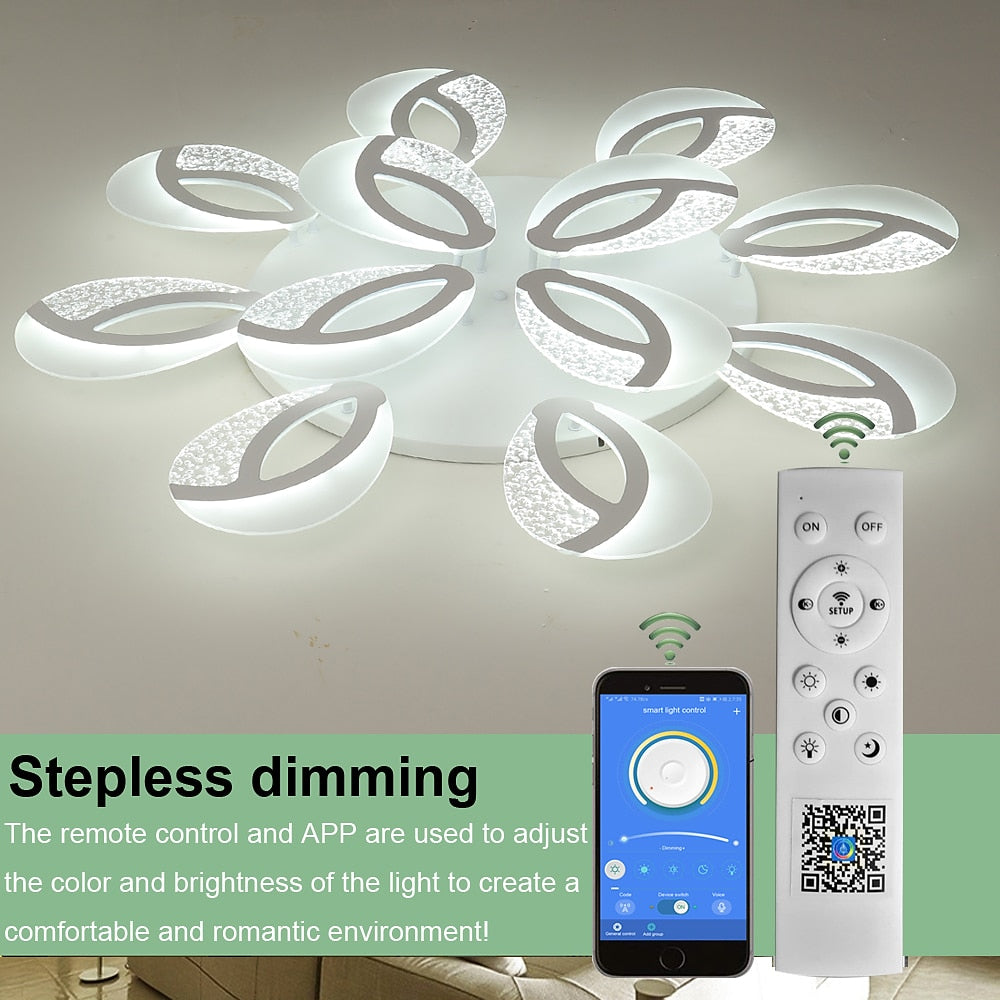 Modern Acrylic Ring-Cluster Ceiling Light