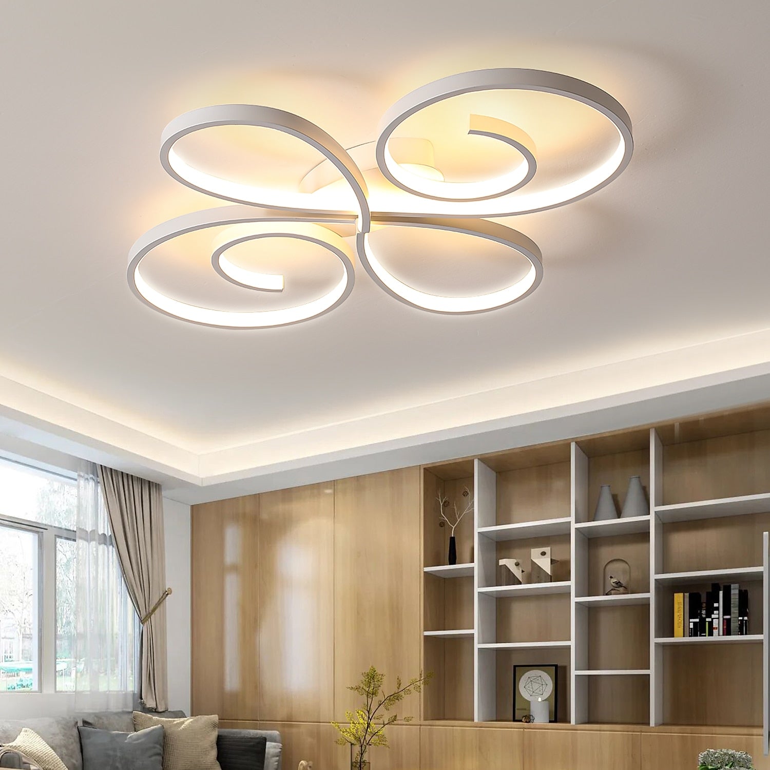 Modern Metal Petal Ceiling Light