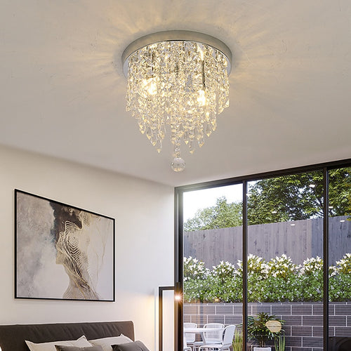 Glam Crystal Cascade Ceiling Light