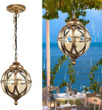 Suspension globe moderne en verre