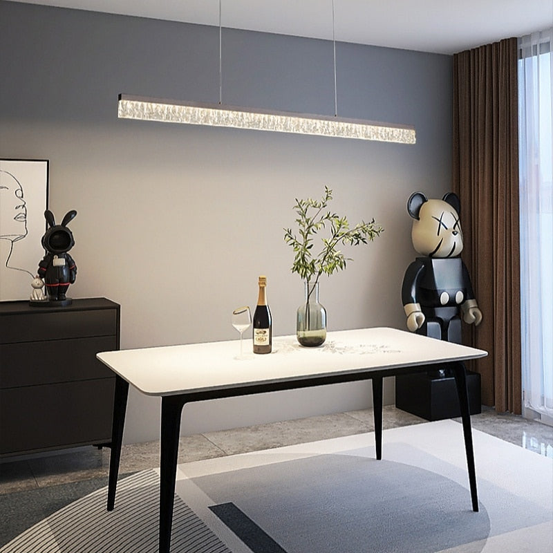 Modern Crystal Linear Pendant Light