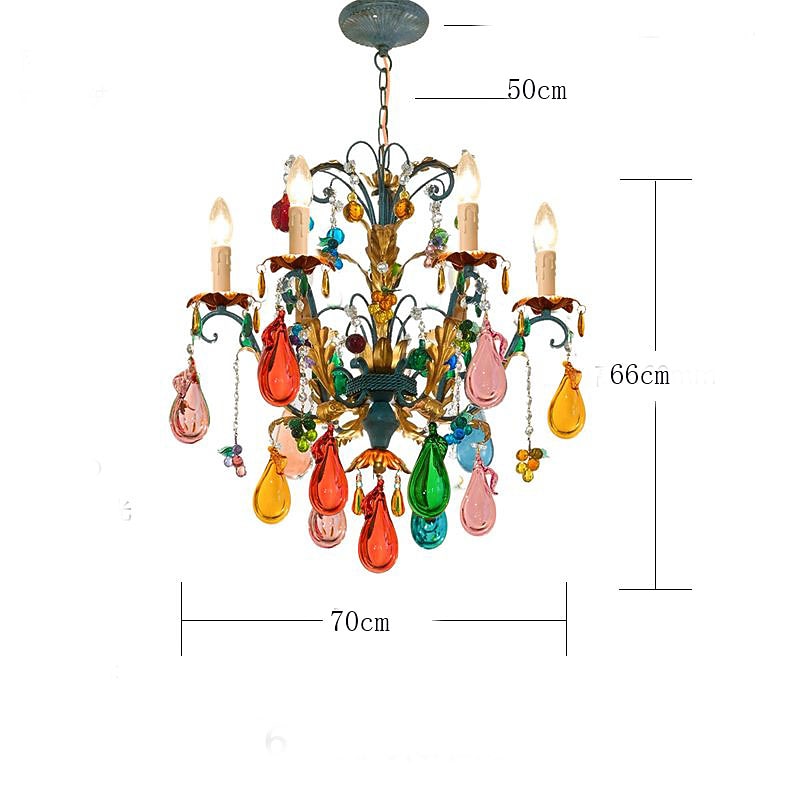 Vintage Crystal Candelabra Chandelier