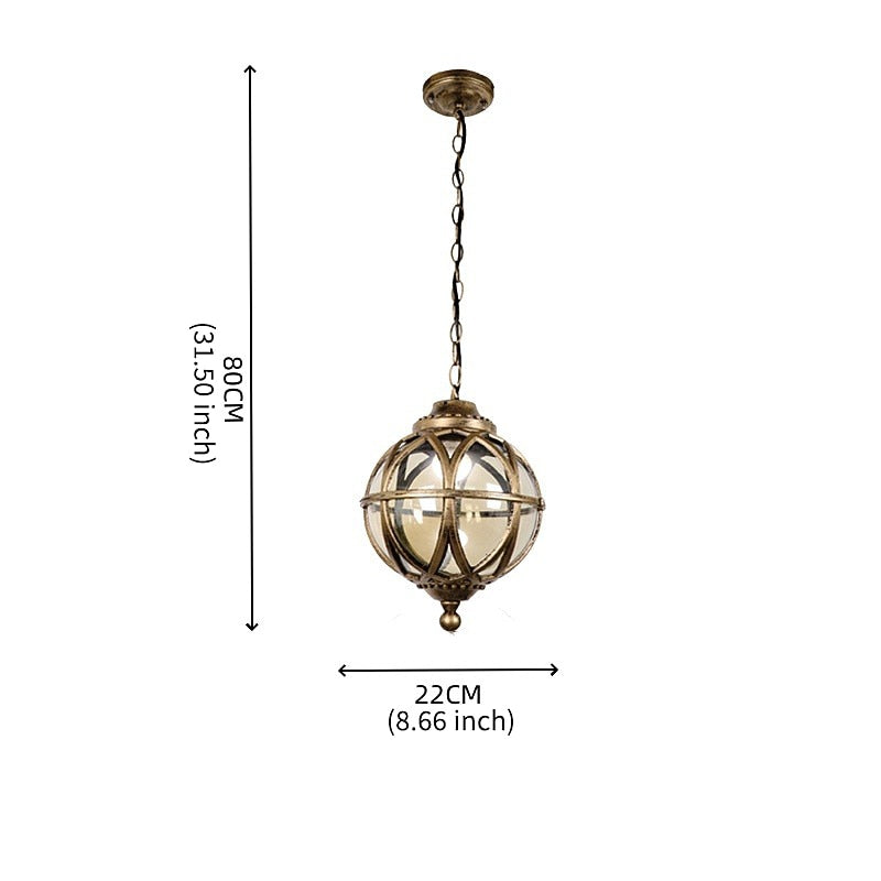 Modern Glass Globe-Lantern Pendant Light