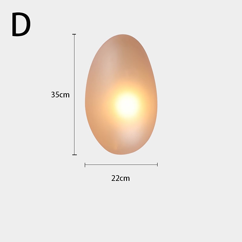 Modern Glass Pebble Wall Light