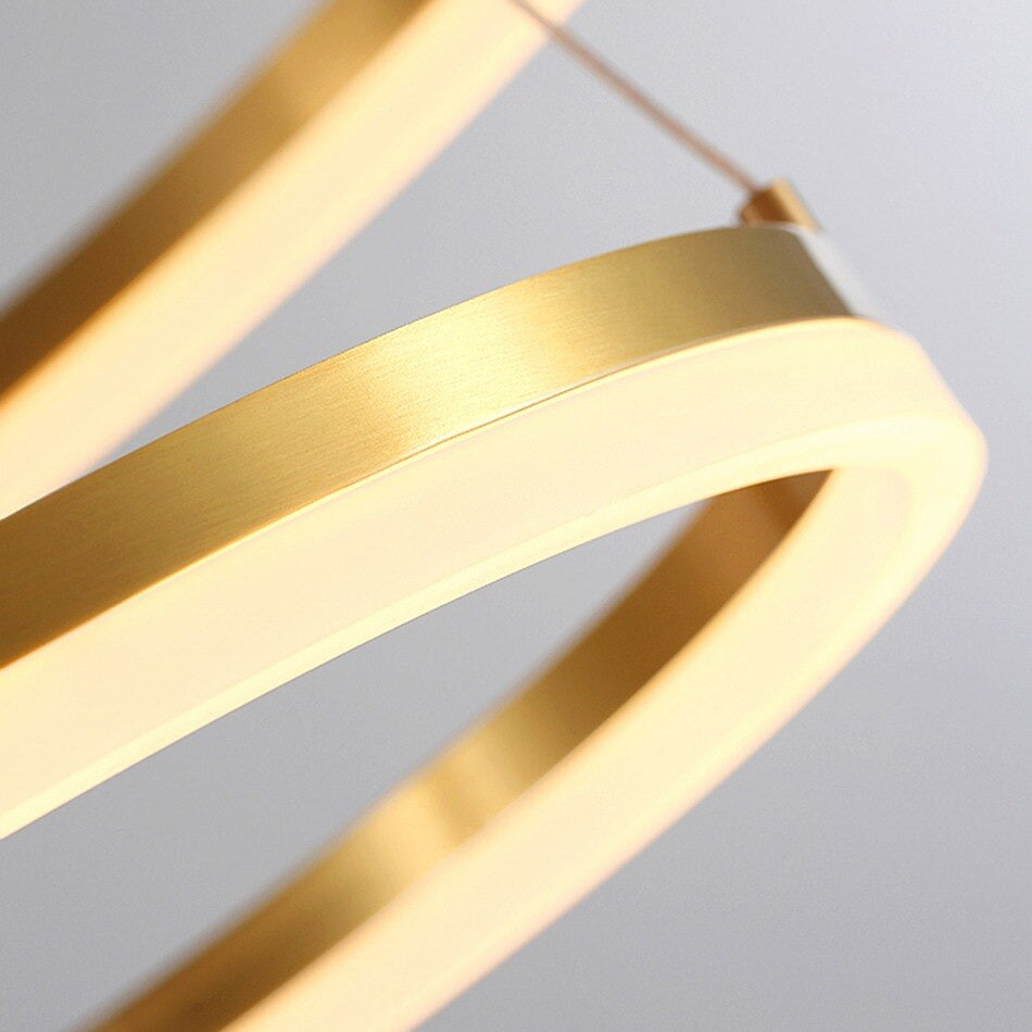Modern Metal Ring-Cluster Pendant Light