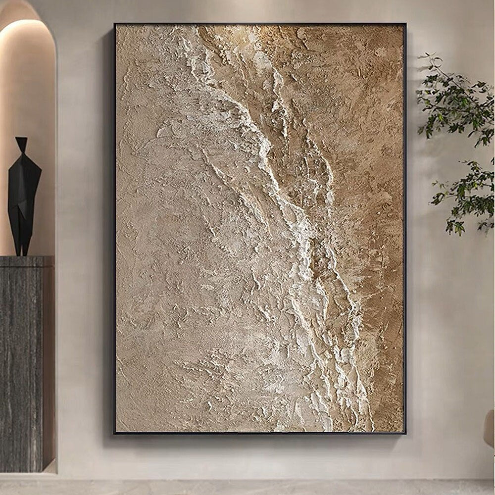 Neutral Shoreline Abstract Painting