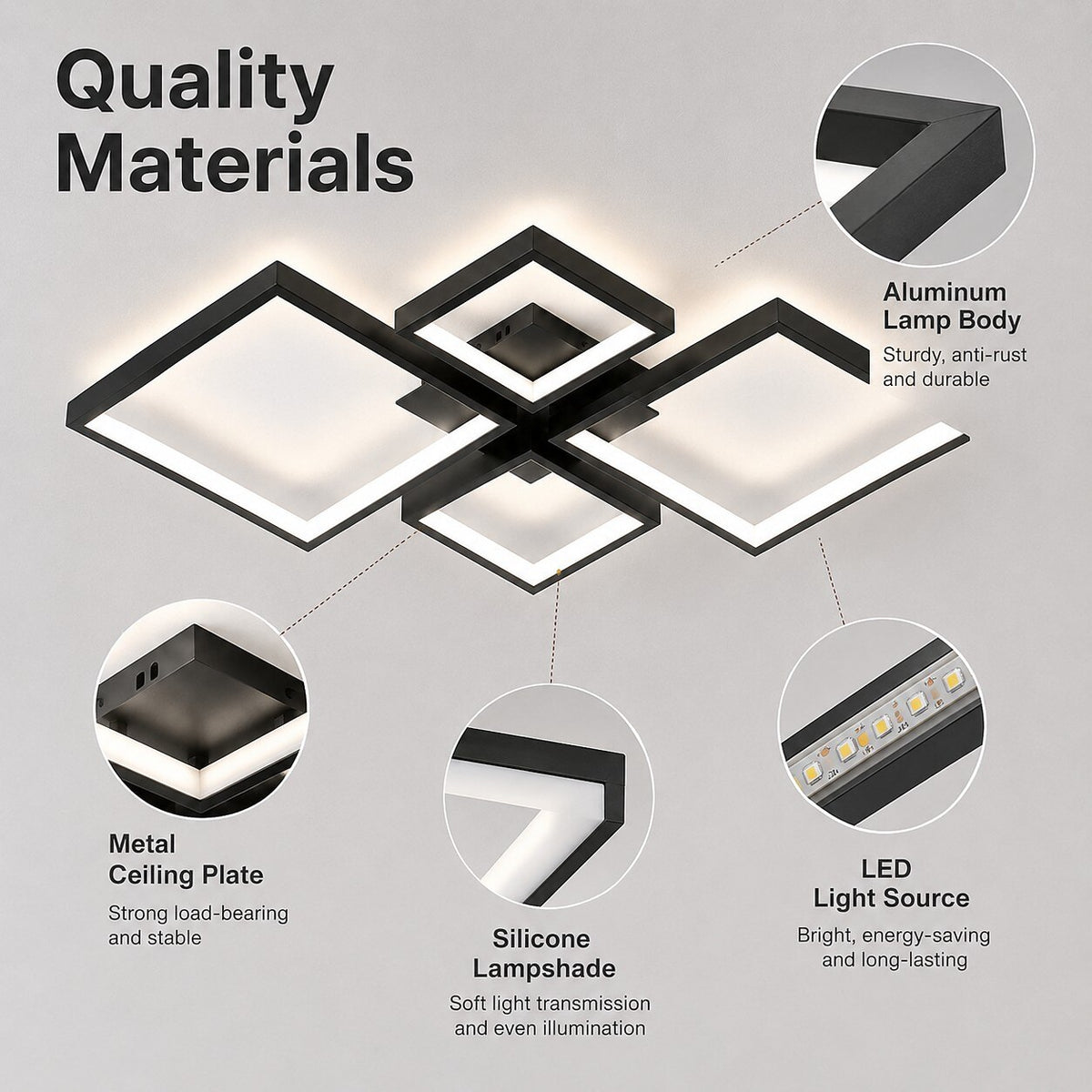 Modern Acrylic Linear Ceiling Light