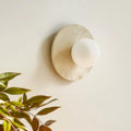 Wabi-Sabi Travertine Disc Wall Light
