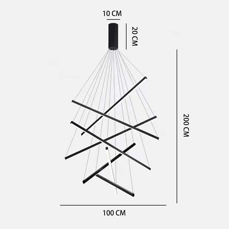 Modern Metal Linear Chandelier