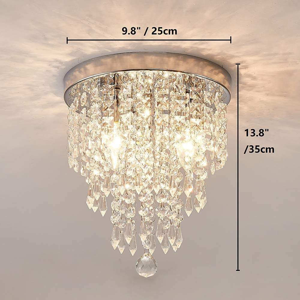 Glam Crystal Drum Ceiling Light