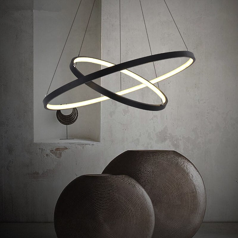 Modern Metal Ring Pendant Light