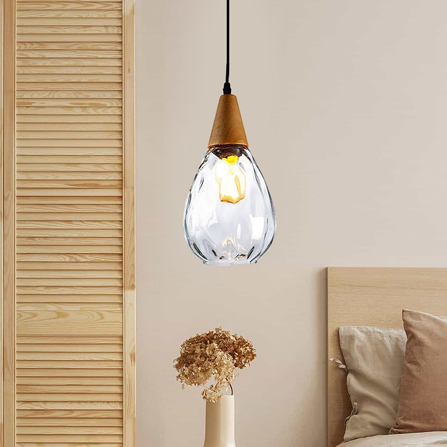 Modern Glass Teardrop Pendant Light
