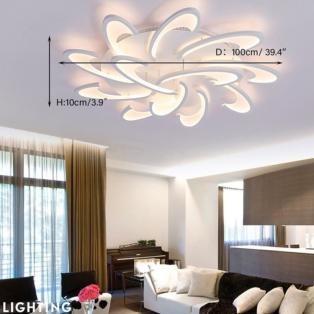 Modern Aluminum Pinwheel Ceiling Light