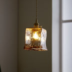 Suspension luminaire moderne en verre en forme de tambour