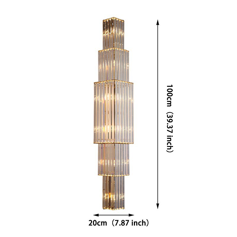 Glam Crystal Linear Wall Light