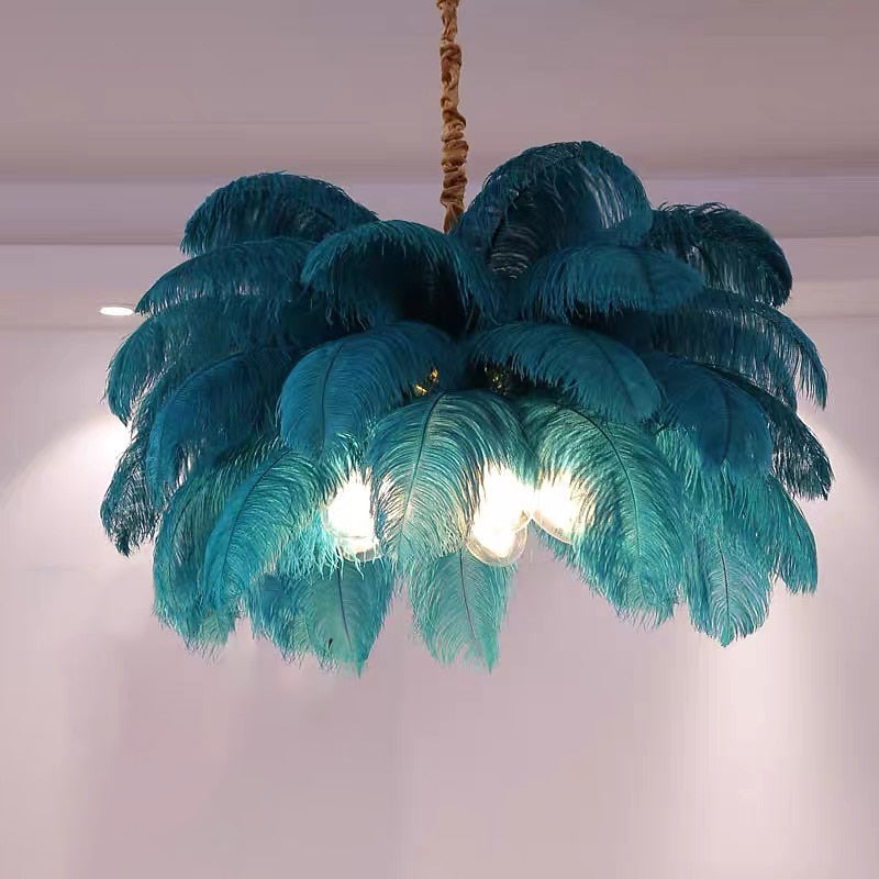 Glam Feather Feather Pendant Light