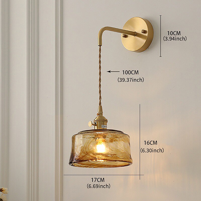 Modern Glass Bell Wall Light