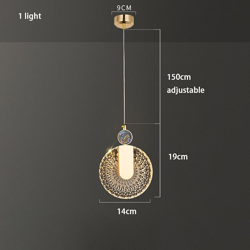 Glam Glass Ring Pendant Light