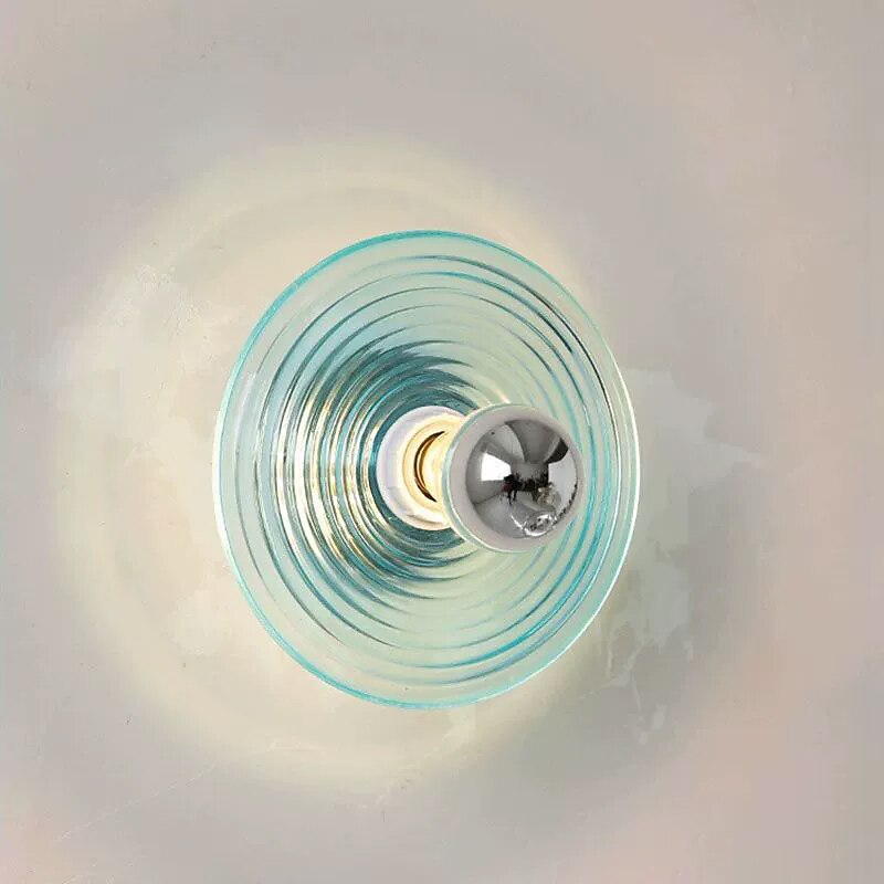 Modern Glass Disc Wall Light