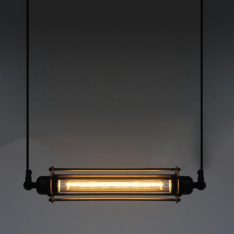 Industrial Metal Linear Pendant Light