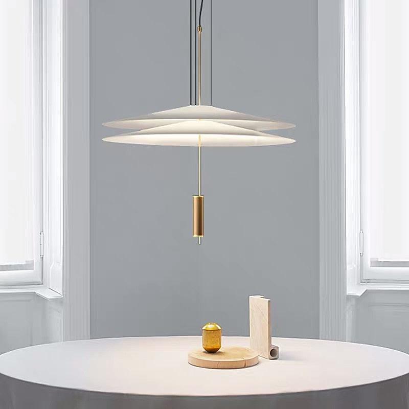 Modern Acrylic Saucer Pendant Light