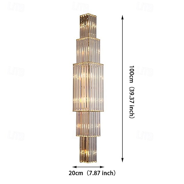 Glam Crystal Linear Wall Light