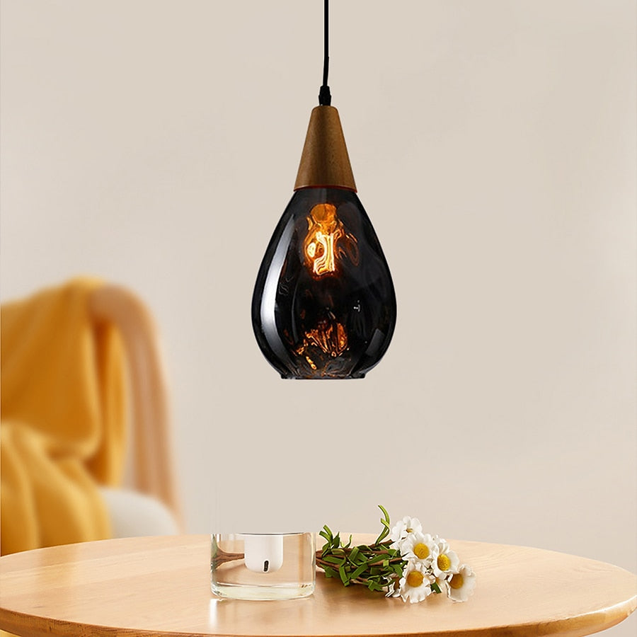 Modern Glass Teardrop Pendant Light