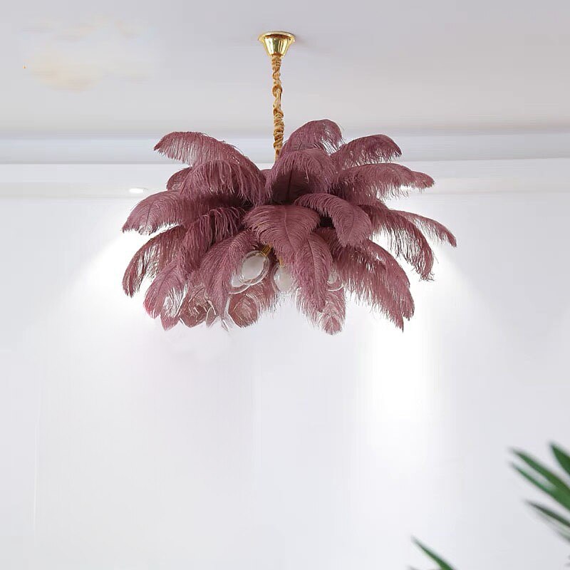 Glam Feather Feather Pendant Light